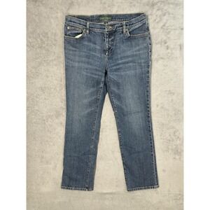 Lauren Ralph Lauren Jeans Womens 10 Blue Classic Straight Mid Rise Medium Wash